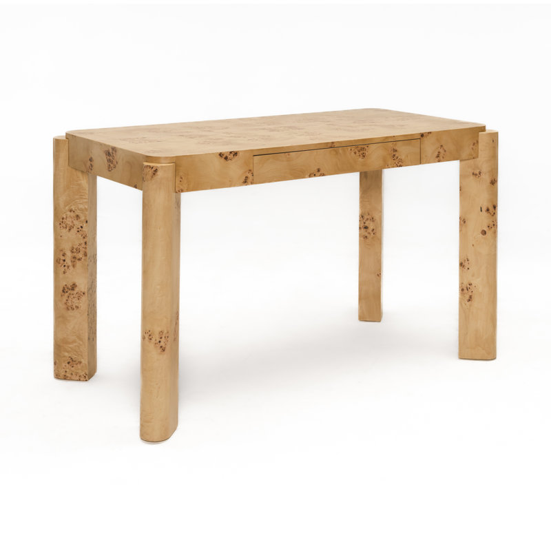 Loon Peak® Loon Peak Jakus 49'' Maple Burl Desk Modern